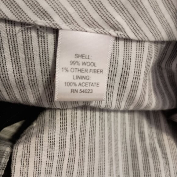 Banana Republic Mens Slim Fit Wool Dress Pants 33x30 Blue Check Flat Front - Picture 7 of 11